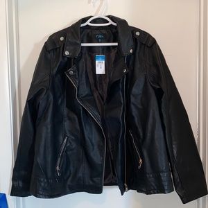 Rue+ faux leather jacket. Black.